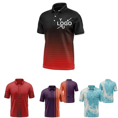 Kids Smooth Silk Print Polo Shirt
