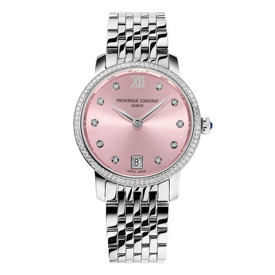Frederique Constant Ladies' Classic Slimline Watch Pink Dial
