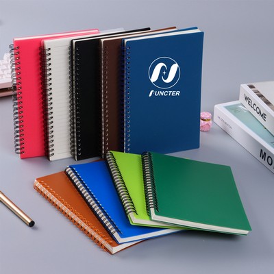 Spiral Bound Note Pad Journal 8.5 x 11" W/ Plastic Cover