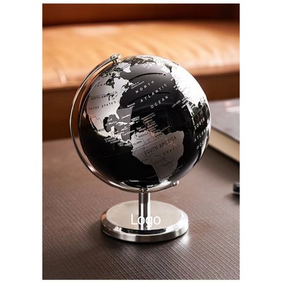 8" World Globe with Stainless Steel Stand
