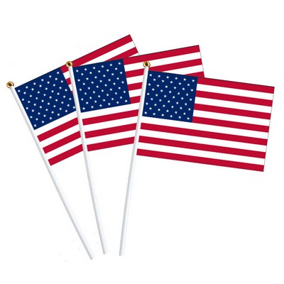 2 Sided Imprint Mini Hand flag