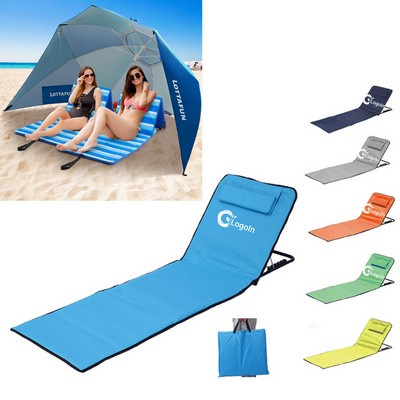 Portable Beach Chair Mat with Back Support