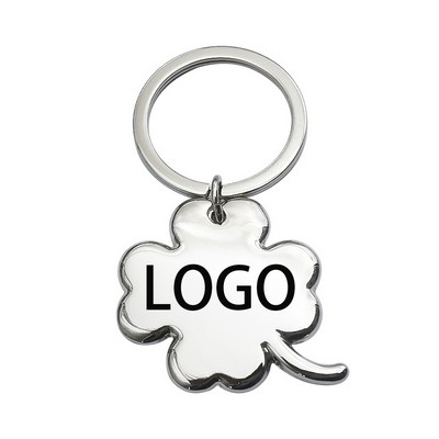Metal Four Leaf Clover Keychain Holiday Gift