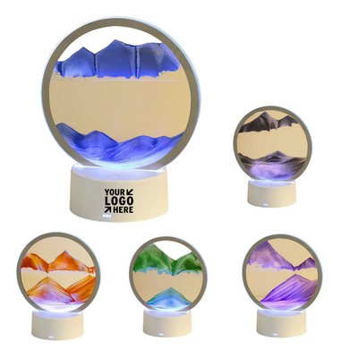 Touch Control 7 Color Flowing Sand Night Light