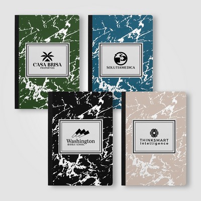 Slate FSC Paper Marble Hardcover Composition Notebook – A5 - Silkscreen