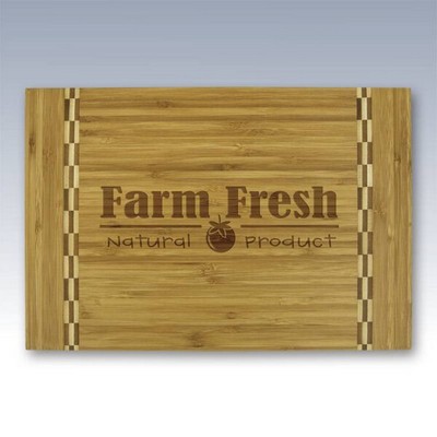Medium Rectangle Checker Bamboo Cutting Board