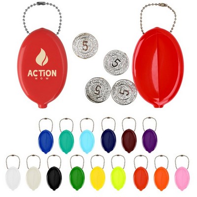 Multi Purpose Oval Squeeze Coin Purse