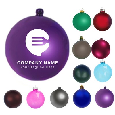 7.9" Plastic Christmas Ball Ornaments