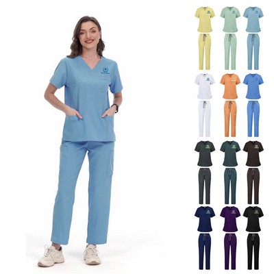 Unisex Quick-Dry Stretch Scrub Set – Top & Pant
