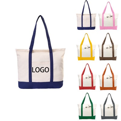 Patchwork Canvas Tote Bag