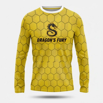 Sublimated Long Sleeve T Shirt Unisex Jacquard