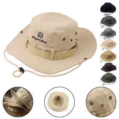 Western Cowboy Hat with Drawstring