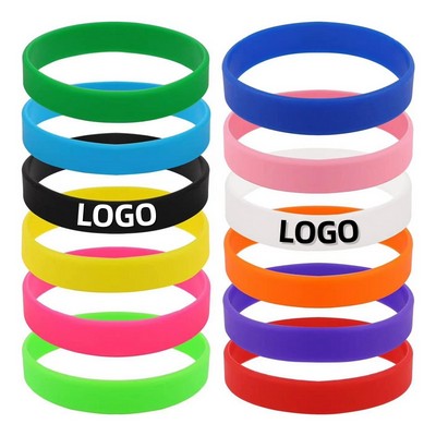 Solid-Color Silicone Activity Wristband