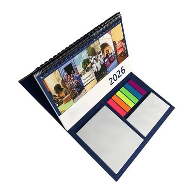 Desk Calendar and Sticky Notepad Set