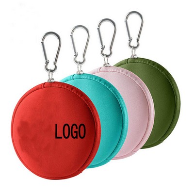 Round Coin Wallet With Zipper