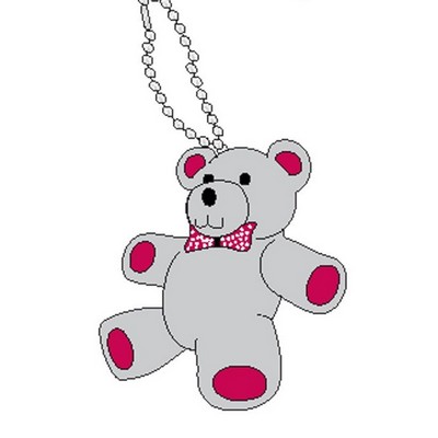 Teddy Bear Promotional Line Key Chain w/ Black Back (12 Square Inch)