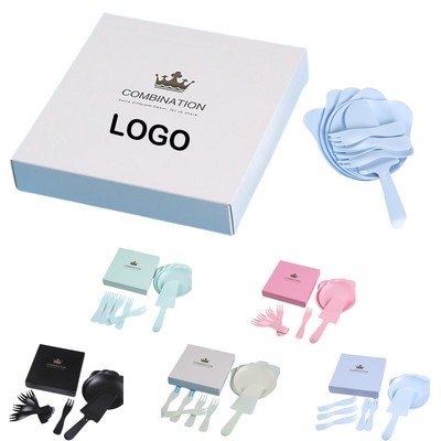 Disposable Cake Knife, Fork And Plate Set