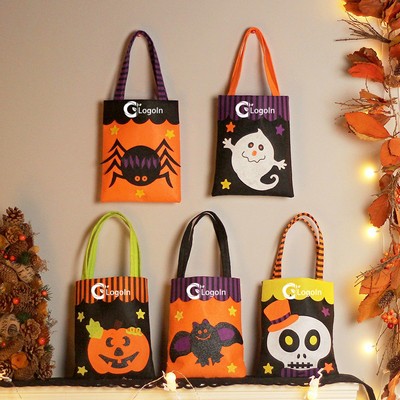 Halloween Trick or Treat Non-woven Tote Bag with Handles Party Favors