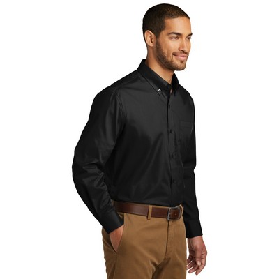 Port Authority® Tall Long Sleeve Carefree Poplin Shirt