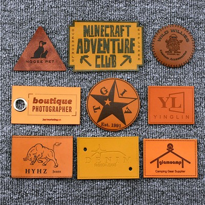 PU Leather Clothing Label