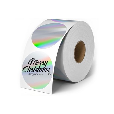 400 Pieces Of Holographic Silver Label Stickers