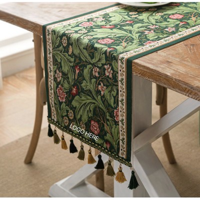 Vintage American Luxury Table Runner for Coffee Table Sideboard Decor 120-300cm