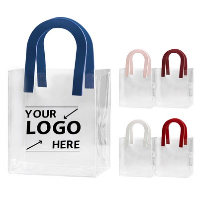 PVC Transparent Gift Tote Bag(9.84" × 9.06" × 5.71")