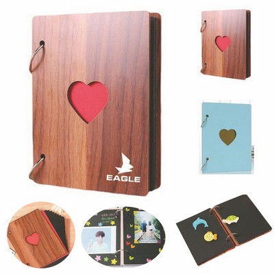 6x4" Wooden Scrapbook Album
