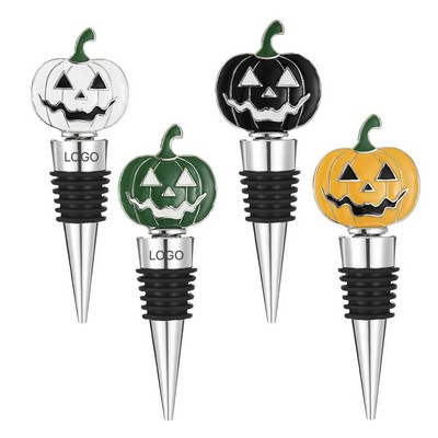 Halloween Wine Bottle Stopper Creative Pumpkin Design Holiday Gift Zinc Alloy Red Wine Preservation