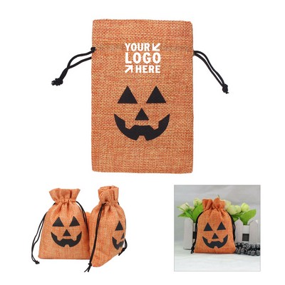 5.5" x 3.9" Halloween Burlap Bag