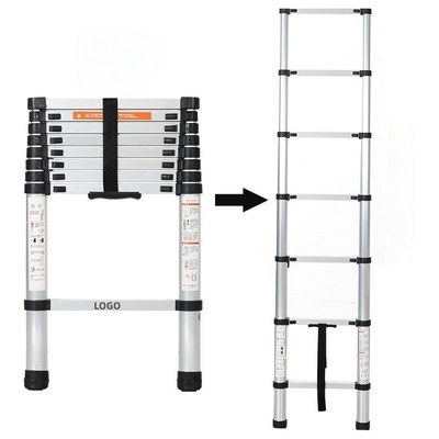 Portable Aluminum Extension Folding Ladder for Home and Utility Use