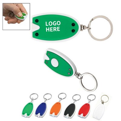 Elegant Oval LED Keychain