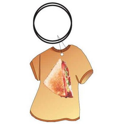 Sandwich T Shirt Executive Key Chain w/Mirrored Back (4 Square Inch)