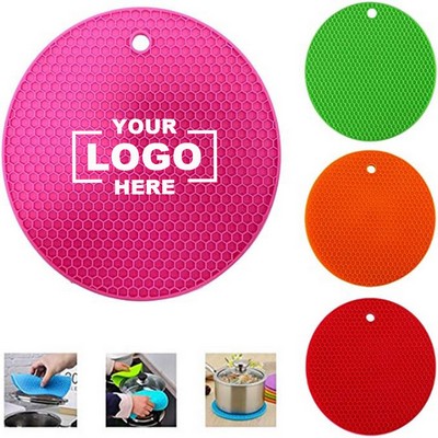 Silicone honeycomb heat insulation placemat for dining table, kitchen cup coaster, plate coaster, po