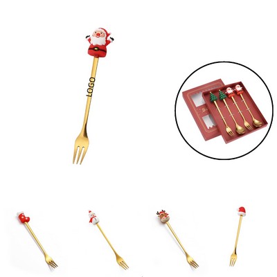 Polished Glossy-Edge Stainless Steel Spoon & Fork Gift Set