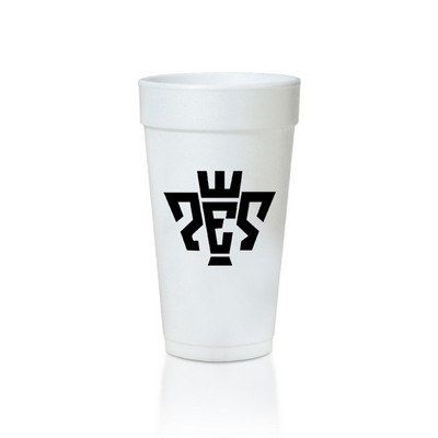 24 Oz. Tall White Styrofoam Coffee Cup