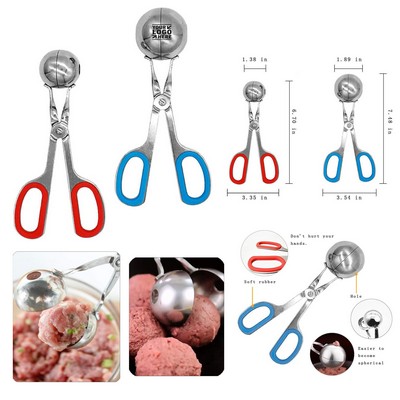 1.38" Stainless Steel Meat Baller None-Stick Meatball Maker with Detachable Anti-Slip Handle