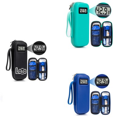 Portable Insulin Cooling Case with Digital Temperature Display