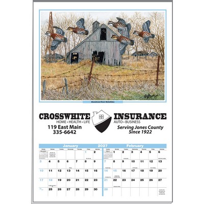 Larry Anderson Executive 6-Sheet Calendar w/Black Imprint