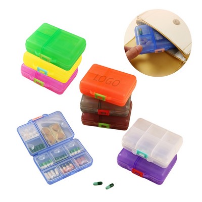 Portable 9-Compartment Double-Layer Pill Box