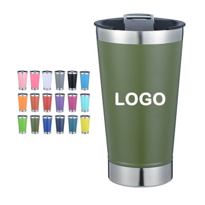 Stainless Steel Insulated Beer Cup With Bottle Opener-20oz.