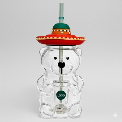 Bear Straw Glass Limited Edition Bear-Shaped Coffee Cup