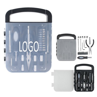 22Pcs Hardware Tool Set With Plastic Case