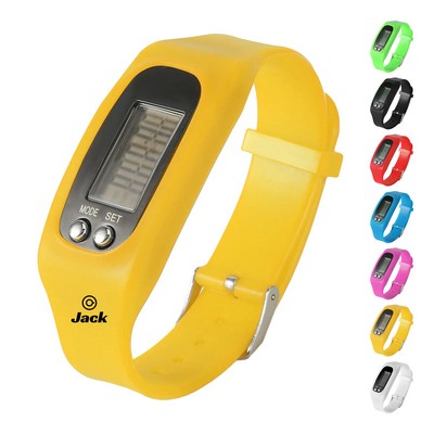 Silicone Fitniess Tracker Pedometer Watch