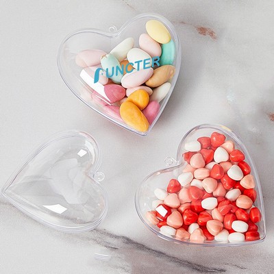 4" Acrylic Heart Shaped Fillable Ornaments DIY Christmas Ball