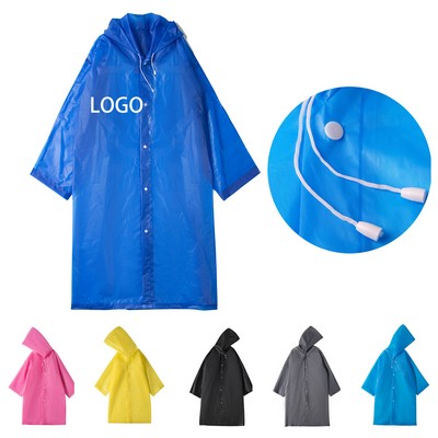 Reusable EVA Adult Raincoat