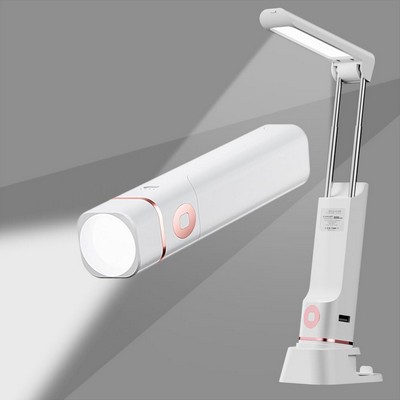 Cordless Desk Lamp, Rechargeable Portable Light with 3 Modes and Hidden Stretchable Design