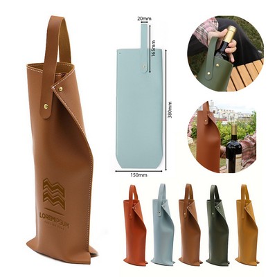 Leather red wine bag