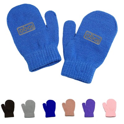 Kids Winter Warm Knitted Gloves