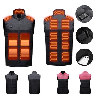 Electric Heated Vest - 15 Heating Zones